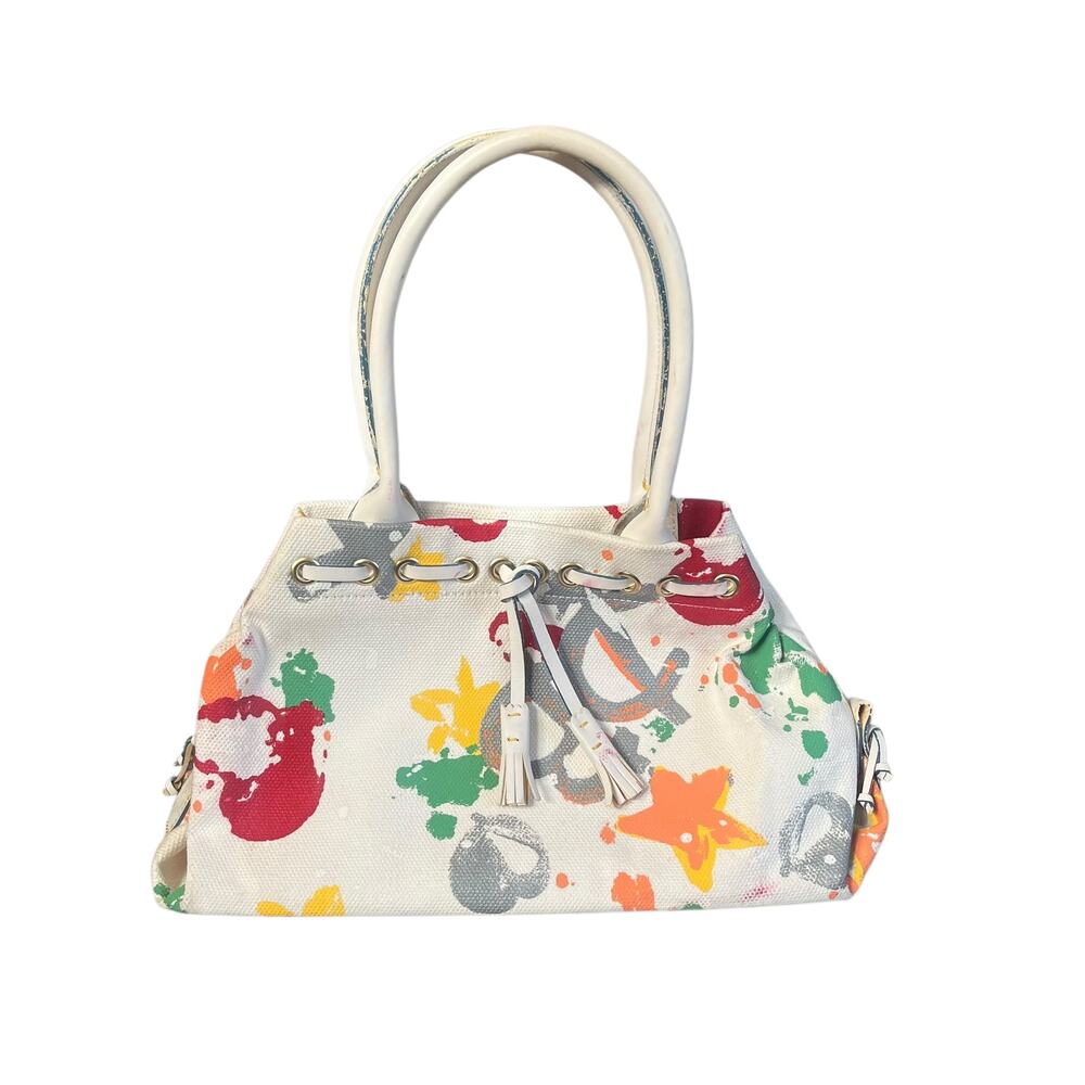 Dooney & Bourke Paint Splatter Bag Handbag Purse Heavy Wear Stains